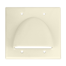 Skywalker Signature Series Double Gang Bundled Cable Wall Plate, Almond SKY05087AD