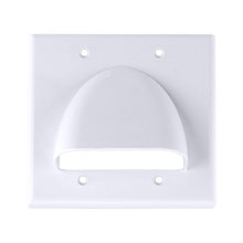 Skywalker Signature Series Double Gang Bundled Cable Wall Plate, White SKY05087WD