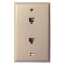 Skywalker Signature Series Flush Mount Wall Plate w/dual Phone Ivory SKY05088I