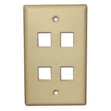 Skywalker Signature Series Keystone Wall Plate for 4 Jacks, Almond SKY05224A
