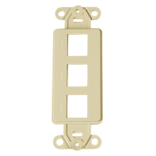 Model ADCWP3IV 3 port Keystone Decora Style Insert Strap, Ivory SKY06223I