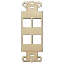 Model ADCWP4IV 4 port Keystone Decora Style Insert Strap, Ivory SKY06224I
