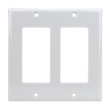 Model ADGWPW Double Gang Keystone Decora Style Wall Plate, White