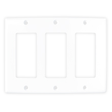 Model ATGWPW Triple Gang Keystone Decora Style Wall Plate, White