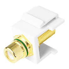 Skywalker Signature Series Keystone F Female to RCA Female Insert with Green Band (White insert) SKY20208GW