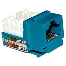 Construct Pro Keystone Cat5e Insert, RJ-45, Blue CON3024B