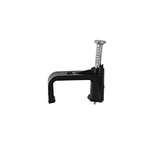 Skywalker Signature Series Dual RG-6 Cable Clip w/wood nail, black, qty100 SKY32222