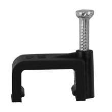 Skywalker Signature Series Dual RG6 Cable Clip w/concrete nail, black, qty100 SKY32222CB