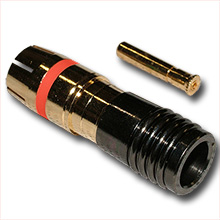 Skywalker Signature Series Lock &amp; Seal RCA RG-6 Connectors, Red qty 5 SKY9903