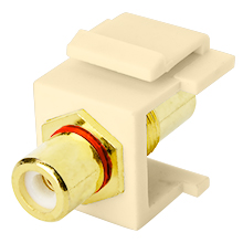 Skywalker Signature Series Keystone RCA Female to RCA Female with Red band, Ivory SKY20210RI
