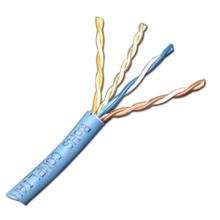 Vertical Cable Cat-5e Plenum, 24awg Solid, 1000ft Pull box, Blue VER1510