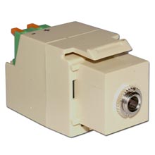 Choice Select Keystone Jack 1/8 inch mono mini plug, Ivory