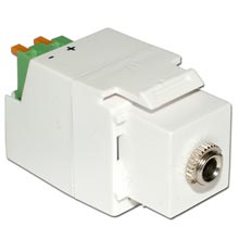 Choice Select Keystone Jack 1/8 inch mono mini plug, White