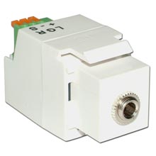 Choice Select Keystone Jack 1/8 inch Stereo mini plug, White