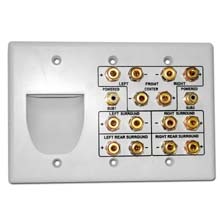 Choice Select Triple Gang 7.2 Home Theater Wall Plate, white