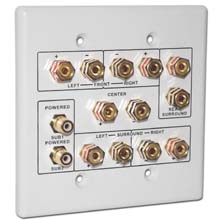 Choice Select 6.2 Home Theater Connection Wall Plate, white