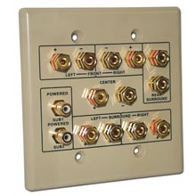 Choice Select 6.2 Home Theater Connection Wall Plate, ivory