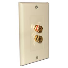 Choice Select Decora Wall Plate with 2 Binding Posts, ivory