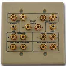 Choice Select Dual Gang 7.2 Home Theater Wall Plate, ivory