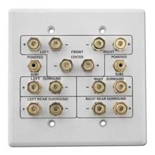 Choice Select Dual Gang 7.2 Home Theater Wall Plate, white