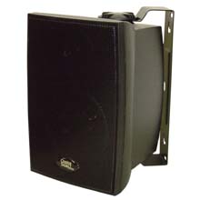 Choice Select Ultra 5.25in Weather Resistant Speakers with 75v transformer, with Aluminum grill, Black, pair