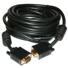 Choice Select HQ 35ft VGA Cable UL CL2 Male to Male Black
